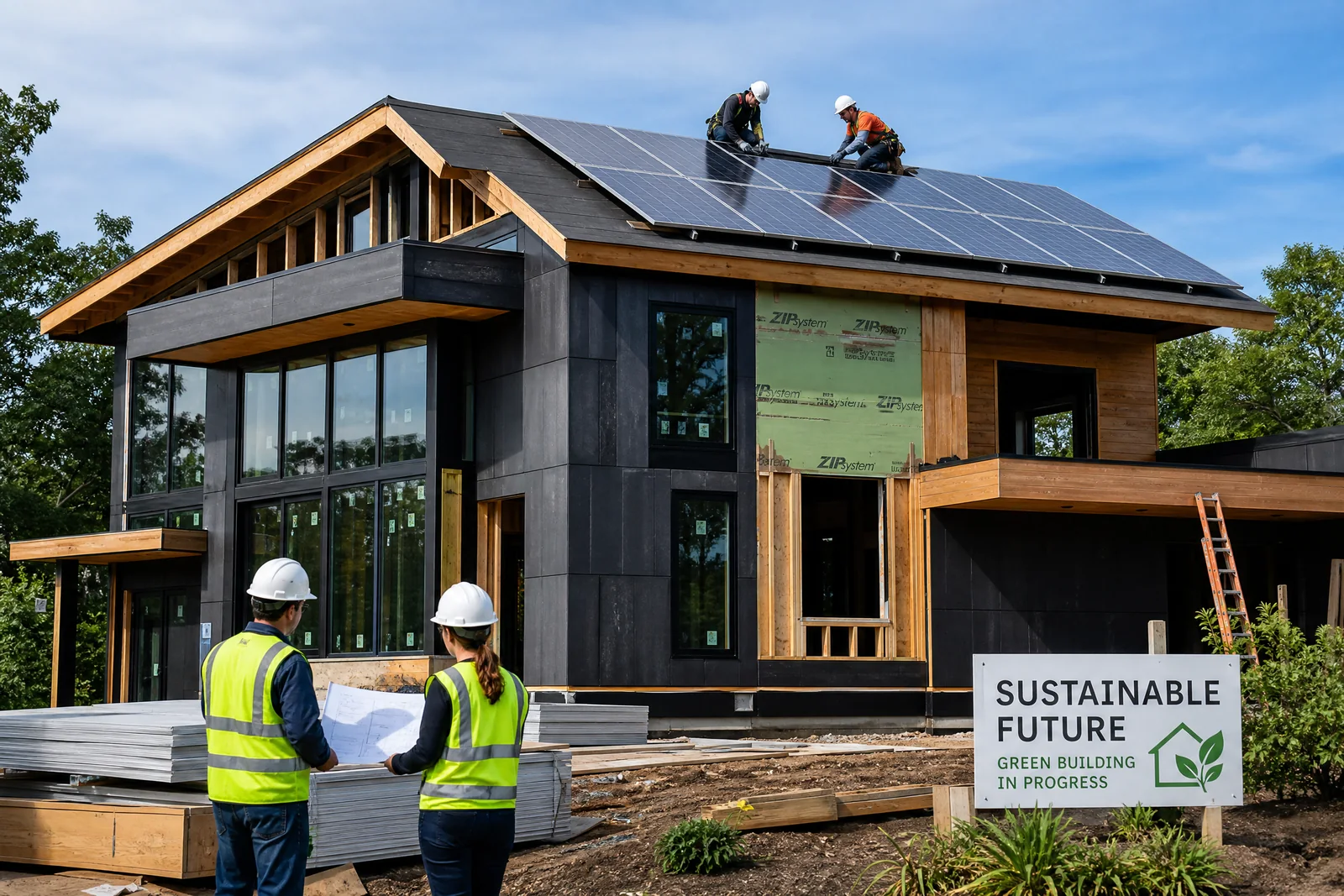 Green sustainable building construction